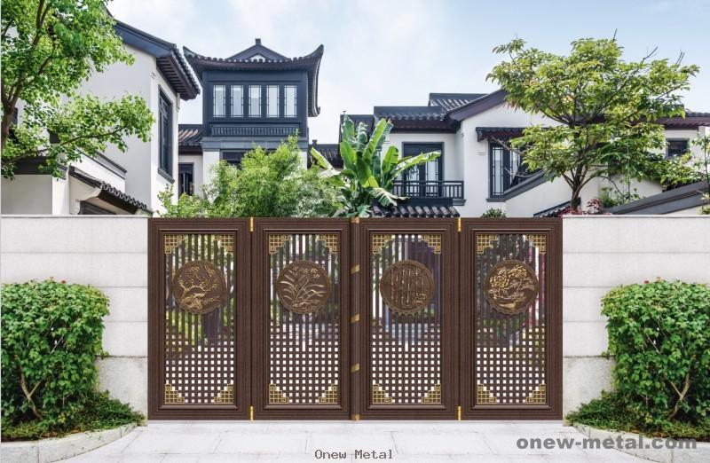 Aluminium Profile Gate Door Villa Cheap Factory Price