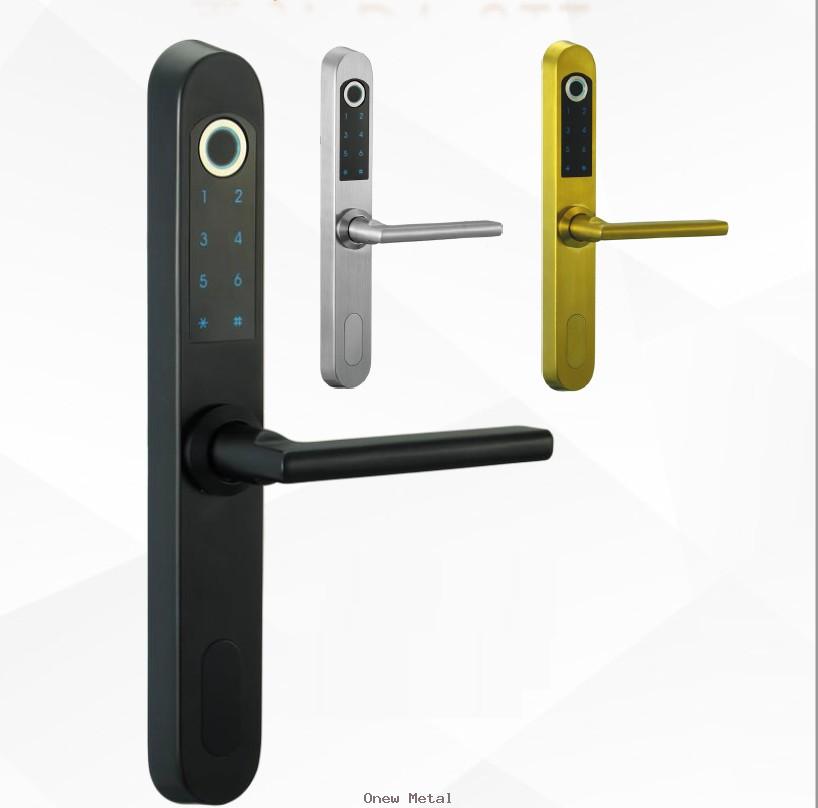 Smart Home Fingerprint Electronic Door Lock Password Mechanical Key Security Han